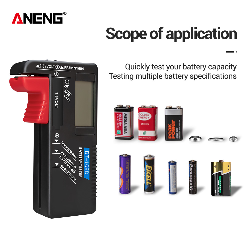 Diy Electronics Test Equipment - ANENG BT-168/BT-168D Digitale batterijcapaciteitstester Elektronische testapparatuur