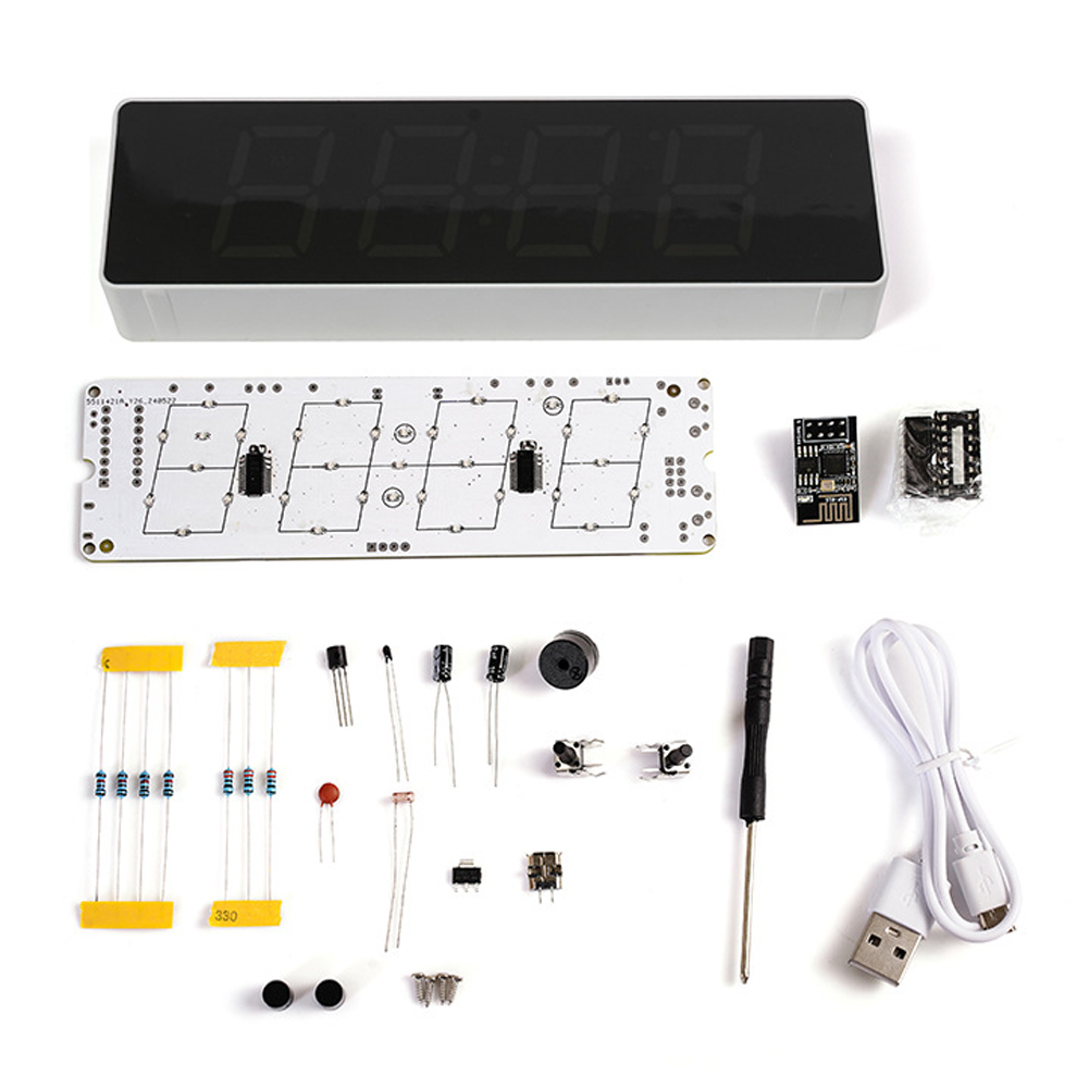 Diy Electronics Components Kit - Esp8266 Iot Kleurrijke Wifi Klok Kit