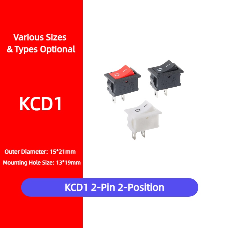 Diy Boat Electronics - 5 Stuks KCD1 2Pin 21*15mm Snap-in