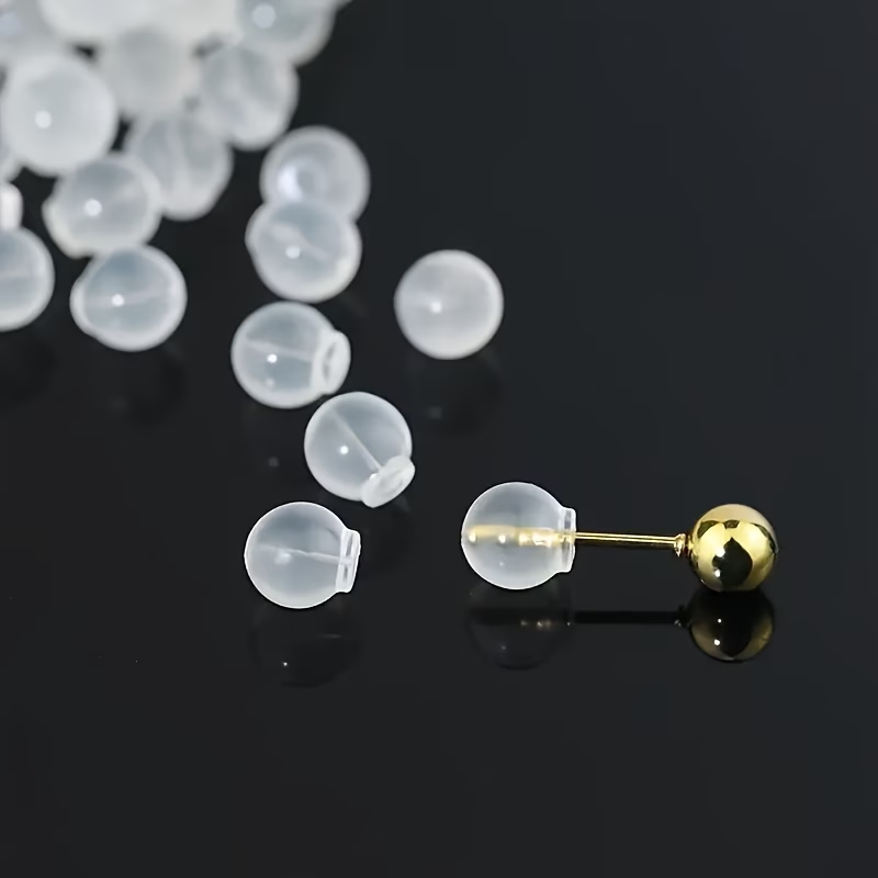 Diy Electronics Components - 100 stuks zachte transparante siliconen oorbelstoppers,