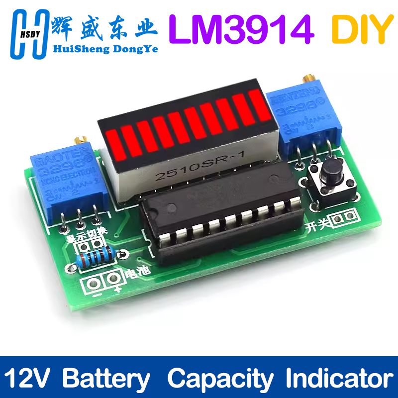 Diy Electronics Test Equipment - LM3914 10 Segment 3.7 V Lithium
