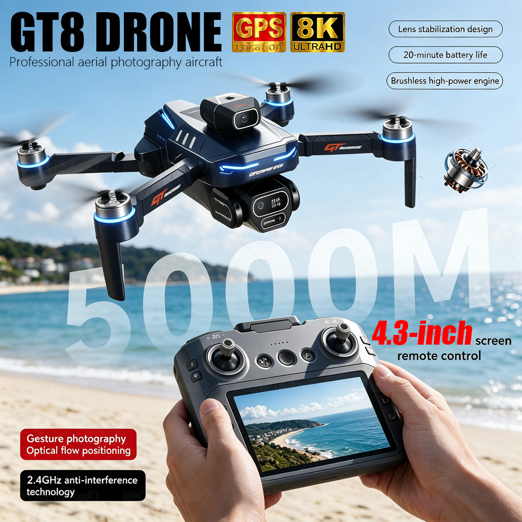 Diy Rc Electronics - NIEUWE GT8 HD RC Drone 4K