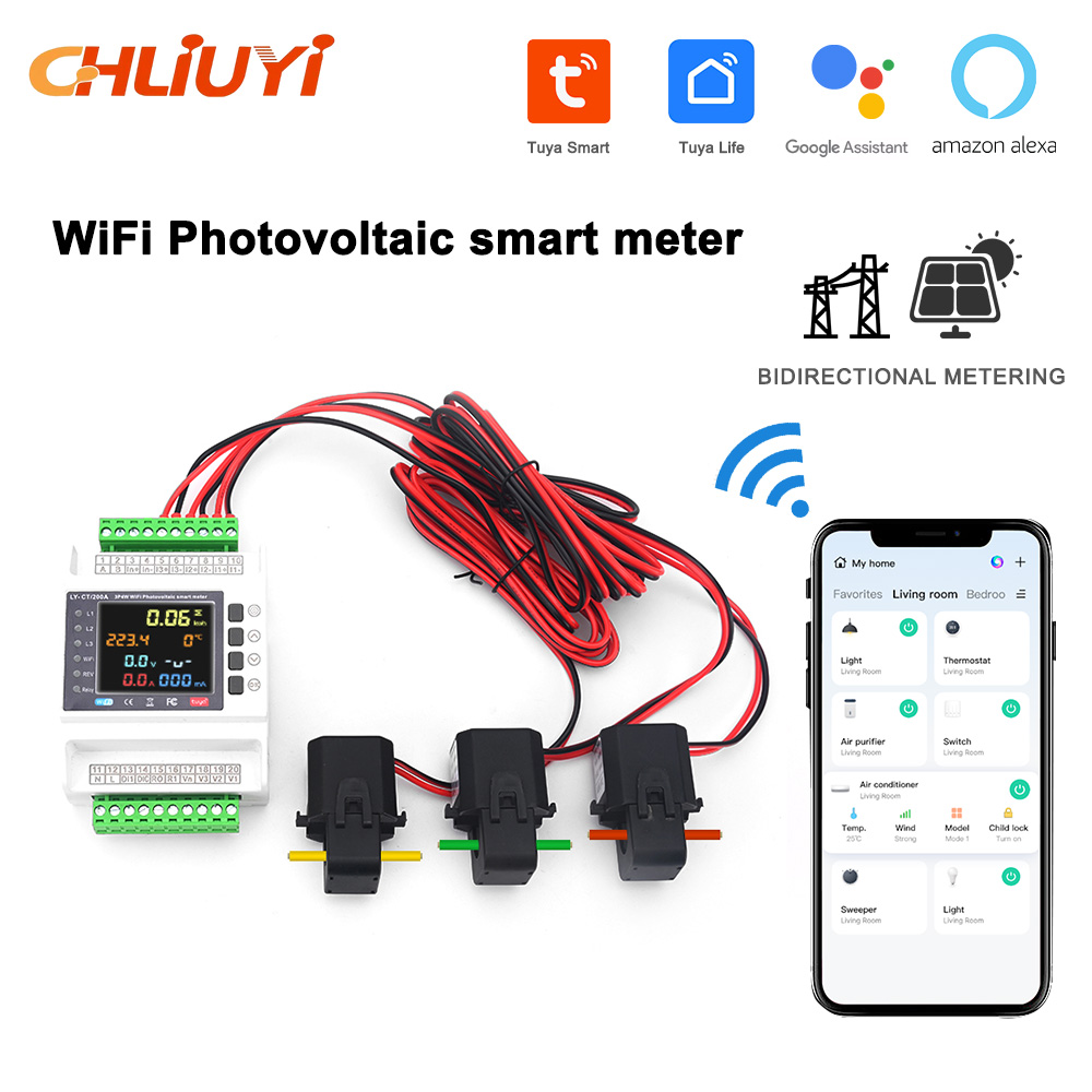 Diy Electronics Store - Tuya WiFi Slimme Energiemeter Bidirectioneel met