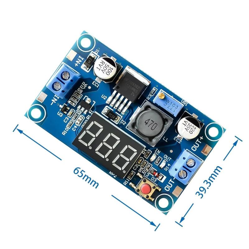 Diy Electronics Supplies - LM2596 voedingsmodule met display 3A 2.5-40V