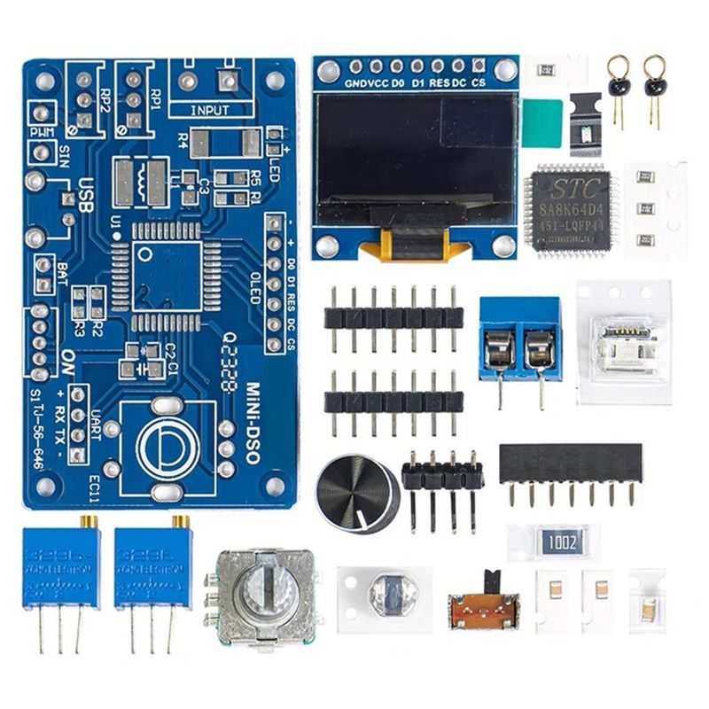 AT14 Digitale DIY-oscilloscoop - Diy Electronics Components Kit recensie en prijs