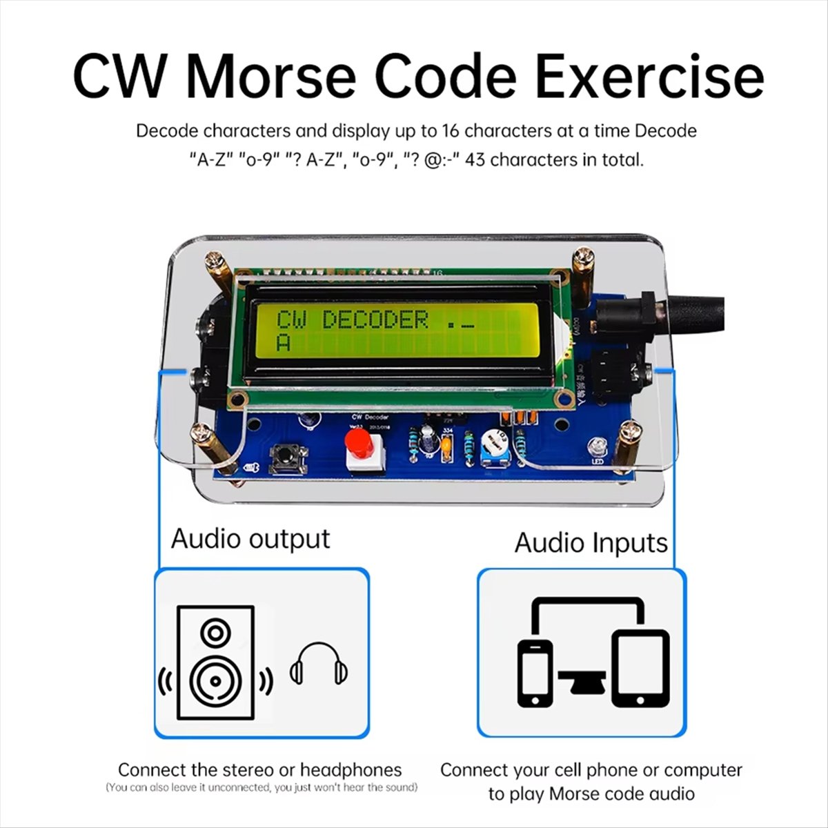 HDL DC9V CW Morse Code Decoder - Diy Audio Electronics Kit recensie en prijs